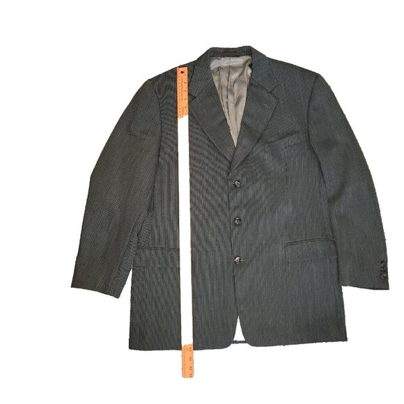 Vintage JHANE BARNES Mens Blazer Sport Coat Size 44L Textured Union Made USA - Picture 6 of 8